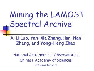 Mining the LAMOST Spectral Archive