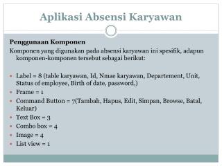 Aplikasi Absensi Karyawan