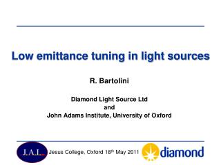 Low emittance tuning in light sources