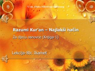 Razumi Kur’an – Najlakši način Za djecu osnovce ( Knjiga -1)