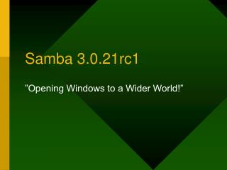 Samba 3.0.21rc1