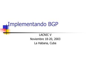 Implementando BGP