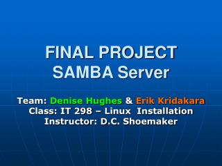 FINAL PROJECT SAMBA Server