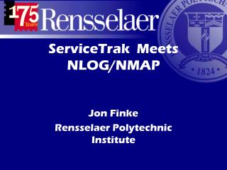 ServiceTrak Meets NLOG/NMAP