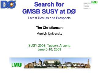 Search for GMSB SUSY at DØ