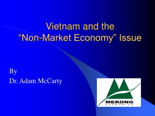 Vietnam and the “Non-Market Economy” Issue