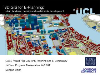 3D GIS for E-Planning: Urban land use, density and sustainable development