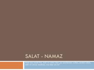 Salat - namaz