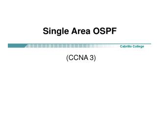 Single Area OSPF