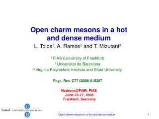 Open charm mesons in a hot and dense medium