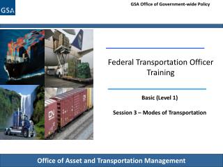 Federal Transportation Officer Training