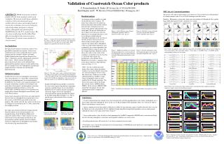 Validation of Coastwatch Ocean Color products