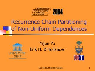 Recurrence Chain Partitioning of Non-Uniform Dependences