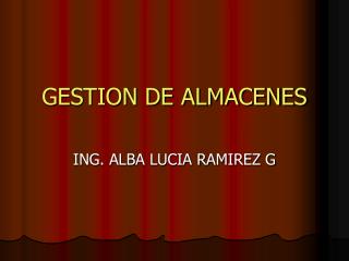 GESTION DE ALMACENES