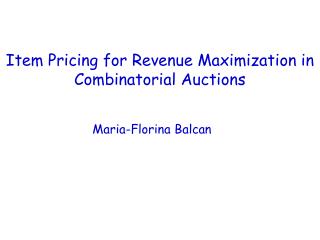 Item Pricing for Revenue Maximization in Combinatorial Auctions