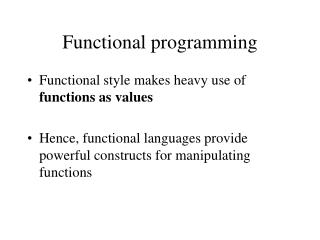 Functional programming