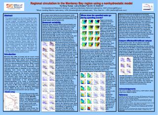 Regional circulation in the Monterey Bay region using a nonhydrostatic model