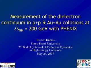 Measurement of the dielectron continuum in p+p &amp; Au+Au collisions at √s NN = 200 GeV with PHENIX