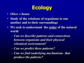 Ecology