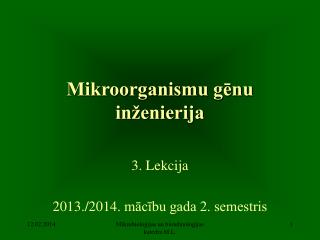 Mikroorganismu gēnu inženierija