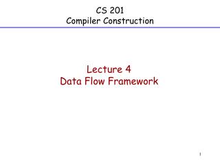 CS 201 Compiler Construction