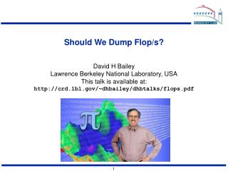 Should We Dump Flop/s?