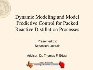 Dynamic Modeling and Model Predictive Control for Packed Reactive Distillation Processes