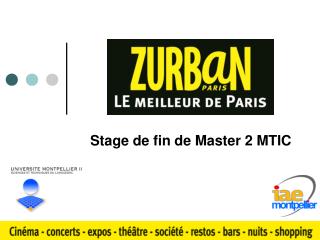 Stage de fin de Master 2 MTIC