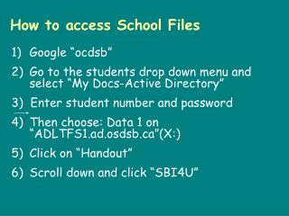 How to access School Files