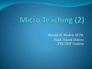 Micro Teaching (2)