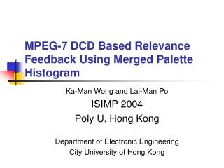 MPEG-7 DCD Based Relevance Feedback Using Merged Palette Histogram