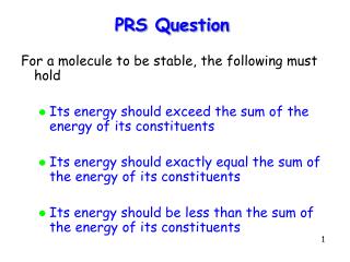 PRS Question