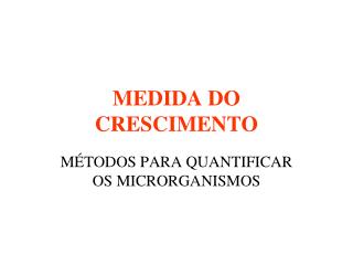 MEDIDA DO CRESCIMENTO