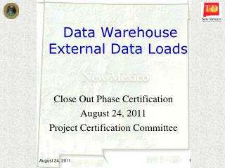 Data Warehouse External Data Loads