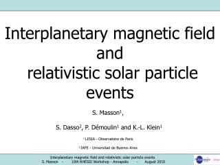 Interplanetary magnetic field and relativistic solar particle events