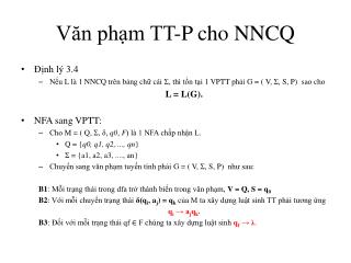 Văn phạm TT-P cho NNCQ