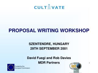 PROPOSAL WRITING WORKSHOP