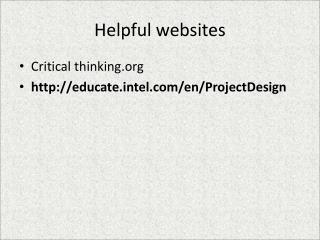 Helpful websites