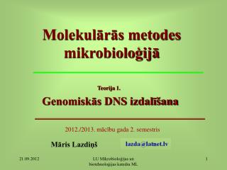 Molekulārās metodes mikrobioloģijā