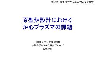 原型炉設計における 炉心プラズマの課題