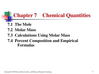 Chapter 7 Chemical Quantities