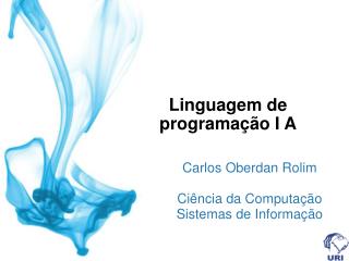 Linguagem de programação I A