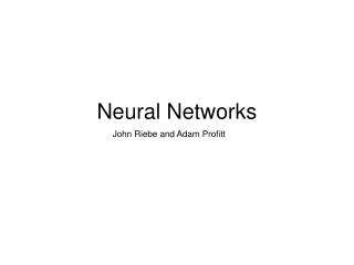 Neural Networks