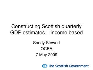 Constructing Scottish quarterly GDP estimates – income based