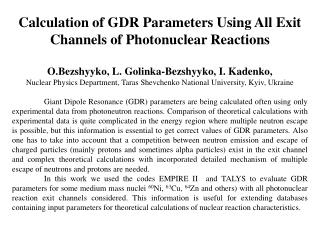 Calculation of GDR Parameters Using All Exit Channels of Photonuclear Reactions