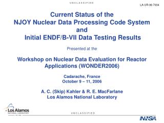 NJOY Code Status