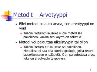 Metodit – Arvotyyppi
