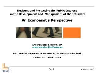 Netizens and Protecting the Public Interest in the Development and  Management of the Internet: