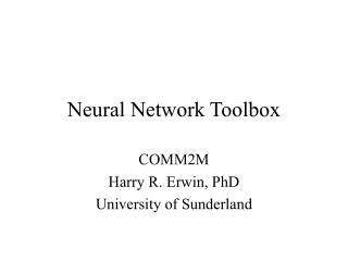 Neural Network Toolbox