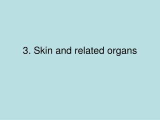 3. Skin and related organs